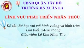 Lĩnh vực: PTNT :Nhận biết hình vuông hình tròn - GV: Lê Kim Minh Thu
