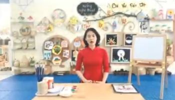 Tạo hình : Vẽ tranh bằng tăm bông - GV: Trần Thu Hương